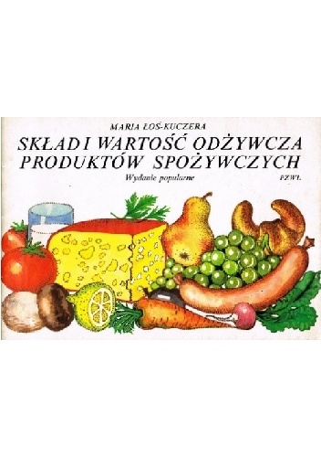 Okładka książki skład i wartość odżywcza produktów spożywczych